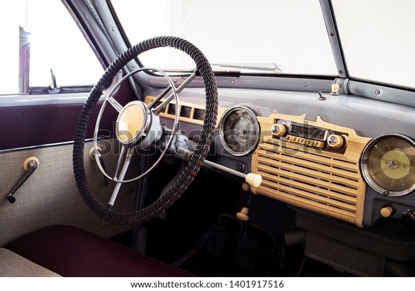 Luxury Car Interior View Interior Dashboard Stock Photo