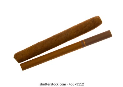 Luxury Cigars Isolated On White Background Stock Photo 45573112 ...