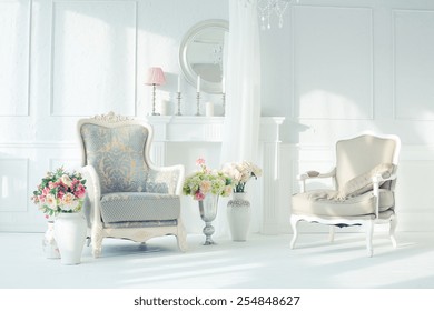 Luxury Clean Bright White Interior