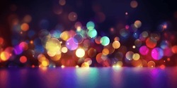 Luxury Colorful Bokeh Background. Abstract Lights Blur Bokeh Background