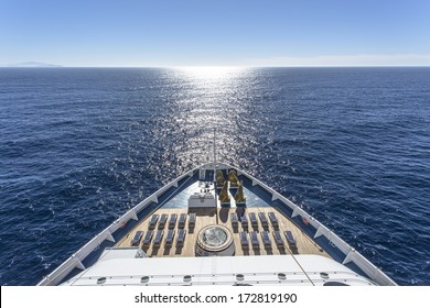 Luxury Cruise Ship At Sea 