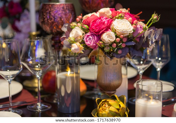 luxury decoration floral bouquet \
festive\
table decoration