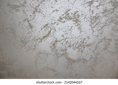 Luxury Decorative Paint, Modern Look. Pearlescent Wall Art Texture. Shiny Silver, Gray Background.