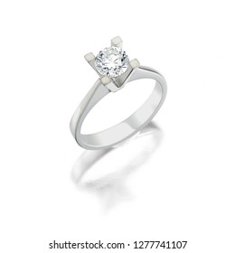 Luxury diamond ring isolated - Shutterstock ID 1277741107
