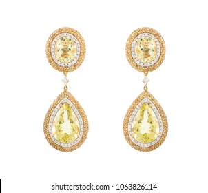 Luxury Earrings Isolated