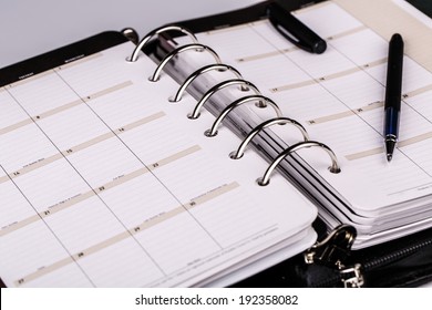 Luxury Executive Leather Personal Organizer Or Planner On White Background 