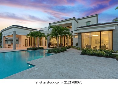 Luxury Exterior Twilight Sunset Real Estate Photography