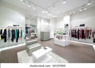 Luxury And Fashionable Brand New Interior Of Cloth Store