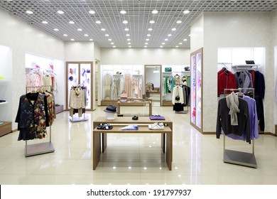 Luxury And Fashionable Brand New Interior Of Cloth Store