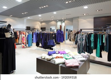 luxury and fashionable brand new interior of cloth store - Shutterstock ID 192059318