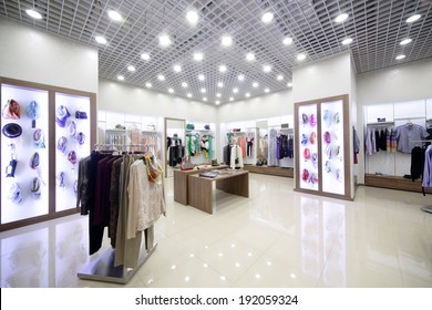 Luxury And Fashionable Brand New Interior Of Cloth Store