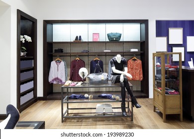 Luxury And Fashionable Brand New Interior Of Cloth Store