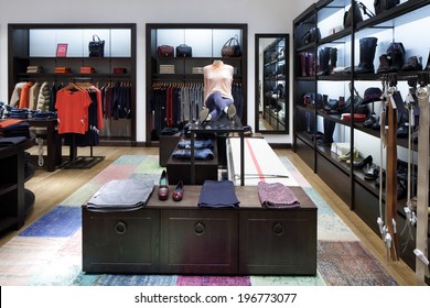 Luxury And Fashionable Brand New Interior Of Cloth Store