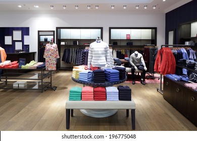 Luxury And Fashionable Brand New Interior Of Cloth Store