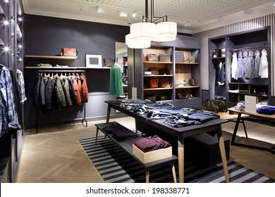 Luxury And Fashionable Brand New Interior Of Cloth Store