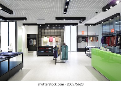 Luxury And Fashionable Brand New Interior Of Cloth Store