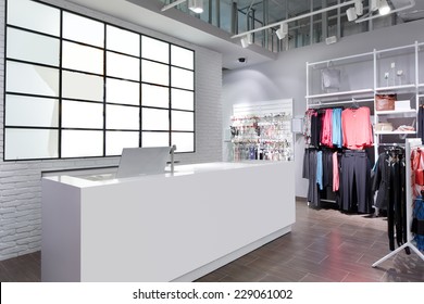 Luxury And Fashionable Brand New Interior Of Cloth Store