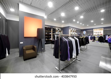 Luxury And Fashionable Brand New Interior Of Cloth Store