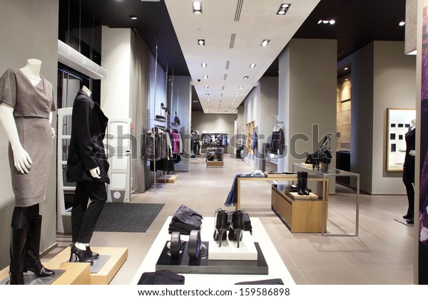 luxury\
and fashionable european different clothes\
shop