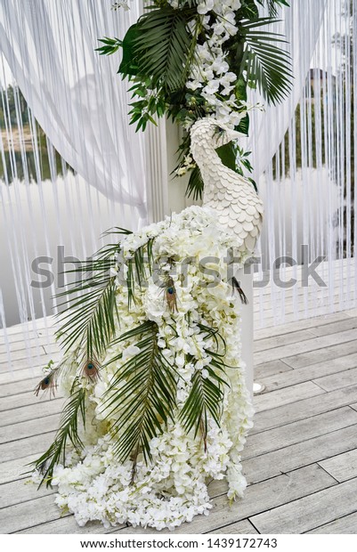 Luxury Floral Decor Wedding Ceremony Palm Stock Photo Edit Now