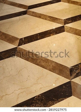 Luxury geometric marble floor pattern with 3D illusion design.