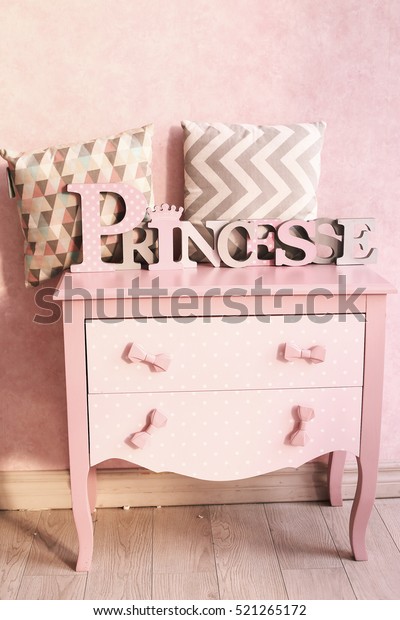 Luxury Girls Pink Chest Drawers Dresser Stock Photo Edit Now