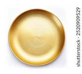 Luxury Golden color plate on white background