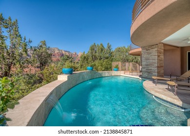 a luxury high end pool in the desert
