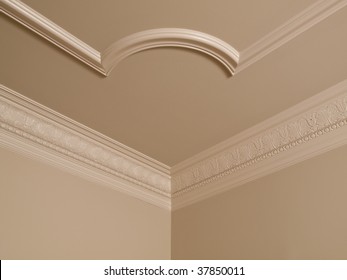 Luxury Home Ceiling Corner Ornamental Moulding Detail