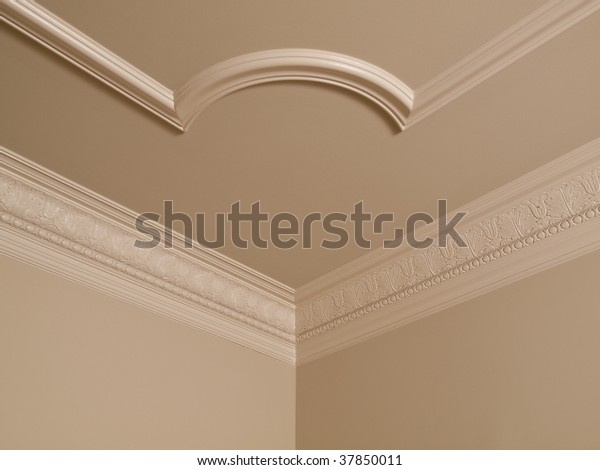 Luxury Home Ceiling Corner Ornamental Moulding Stock Photo Edit