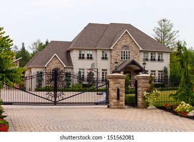 Luxury Home With A Double Wrought-iron Gate