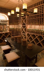 Luxury Home Wine Cellar.