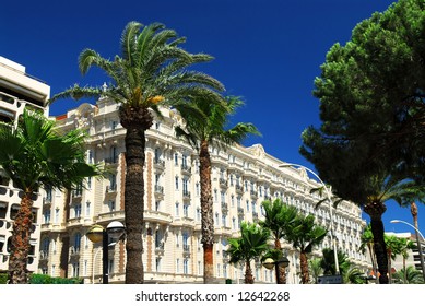 Luxury Hotel On Croisette Promenade In Cannes France