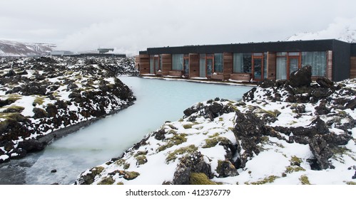 Luxury Houses For Healthy Spa Body Treatment At Blue Lagoon Lake In Iceland