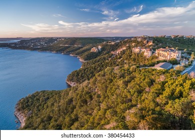 Luxury Houses On The Coast Of Lake Travis In Austin, Texas