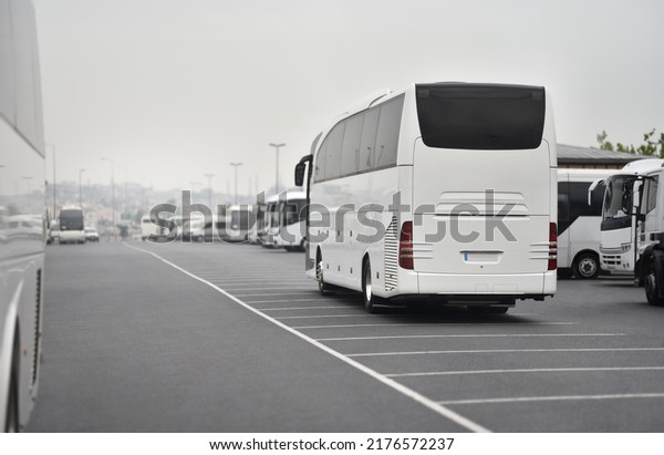 luxury\
intercity bus is departure from bus\
station