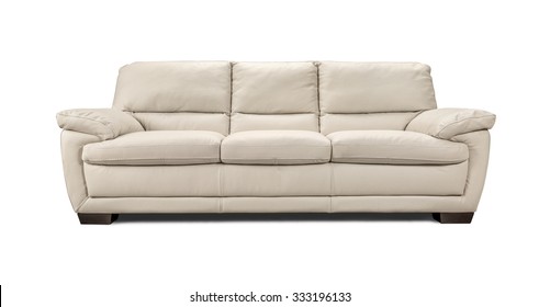 Modern Sofa Front View Isolated On Stock Photo (Edit Now) 449073304