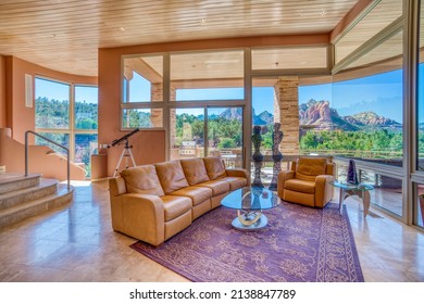 A luxury living room in arizona - Shutterstock ID 2138847789