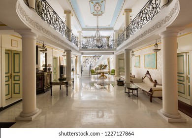 luxury lobby interior - Shutterstock ID 1227127864