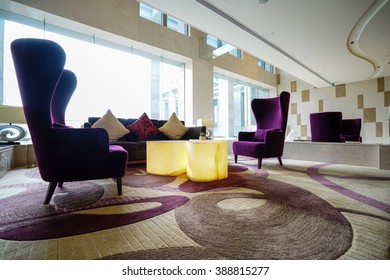 Luxury lobby lounge.
