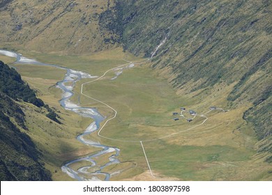 A Luxury Lodge On The South Island Of New Zealand, Which Can Only Be Reached By Helicopter. The Lodge Has Four Suites.