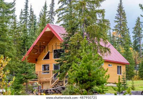 Luxury Log Cabin Vancouver Canada Stock Photo Edit Now 487950721