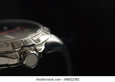 Luxury Man Accessory Watch Detail, Chronograph Macro