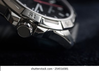 Luxury Man Accessory Watch Detail, Chronograph Macro