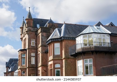 Luxury Mansion Red Sandstone House In Rural Countryside