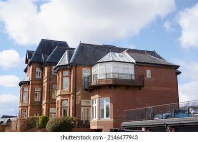 Luxury Mansion Red Sandstone House In Rural Countryside