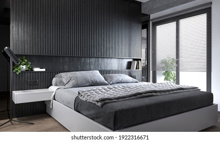 Luxury master bedroom with elegant and modern details - Shutterstock ID 1922316671