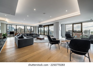 Luxury modern  apartment in Montreal very well staged and furnished with amenities and common areas - Powered by Shutterstock