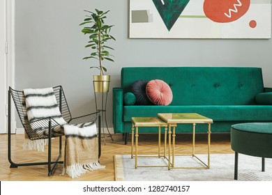 Luxury Modern Home Interior Green Velvet Stock Photo 1282740157 