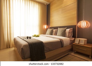 luxury modern japanese style bedroom.